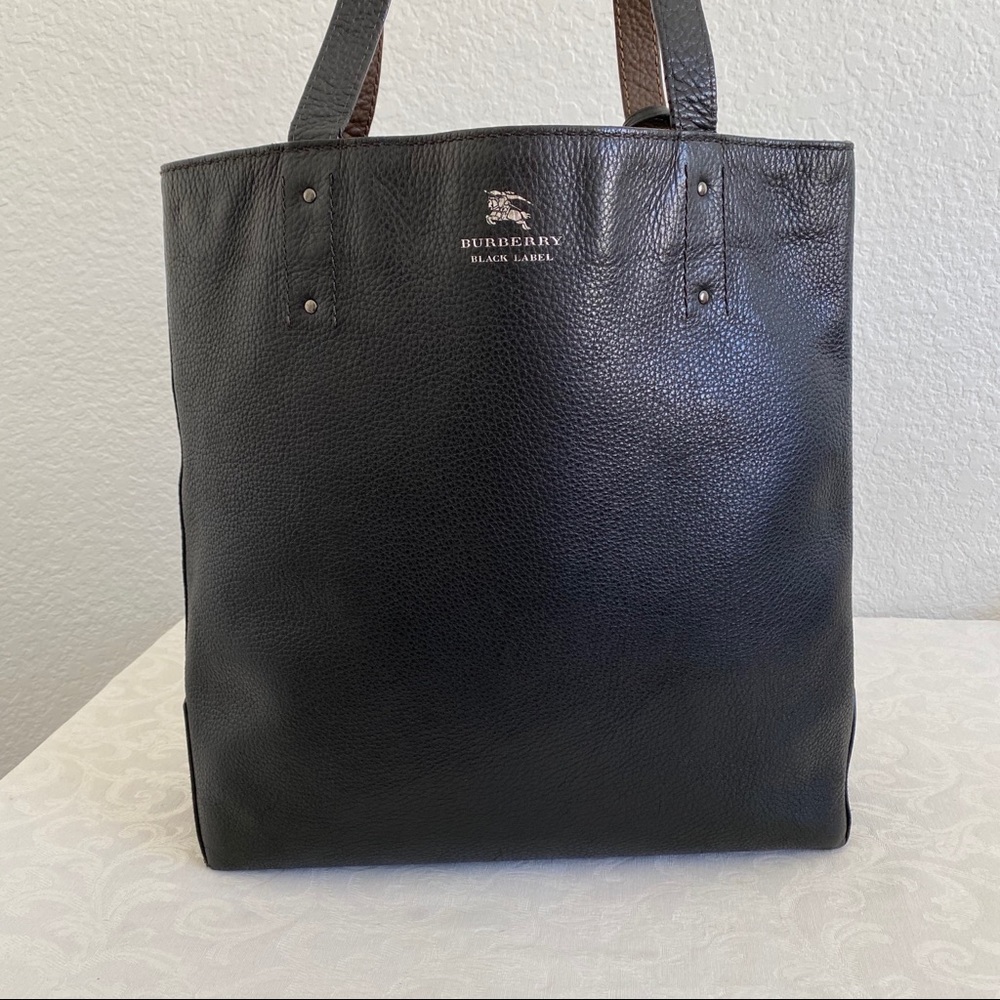 Burberry reversible leather tote